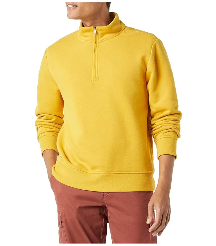 Men's Long-Sleeve Quarter-Zip Fleece Sweatshirt