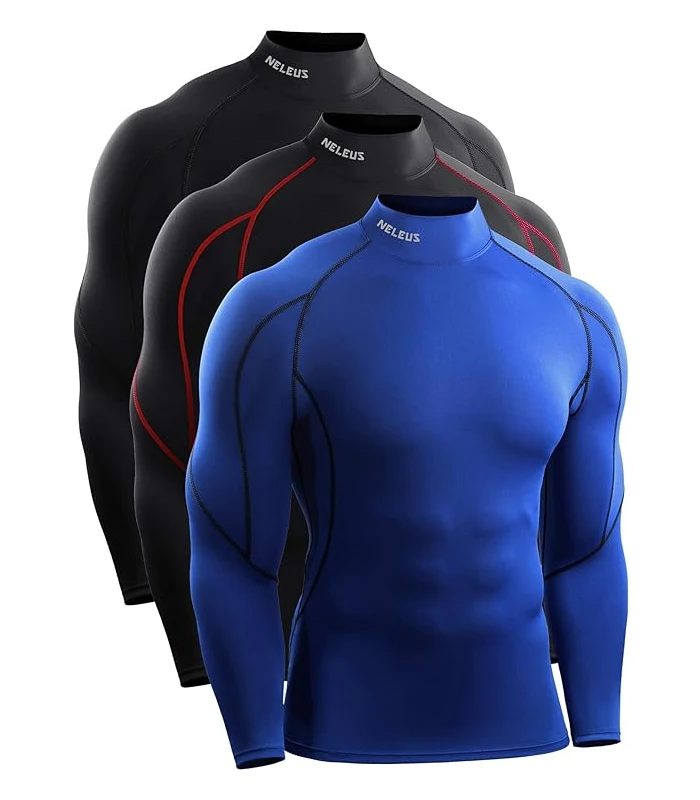 NELEUS Men's 3 Pack Athletic Compression Shirt